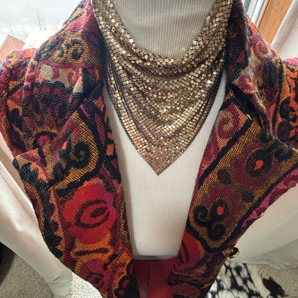 Saks Fifth Avenue Vintage Paisley Brocade Opera Coat β¨ππ§₯ - Picture 10 of 11